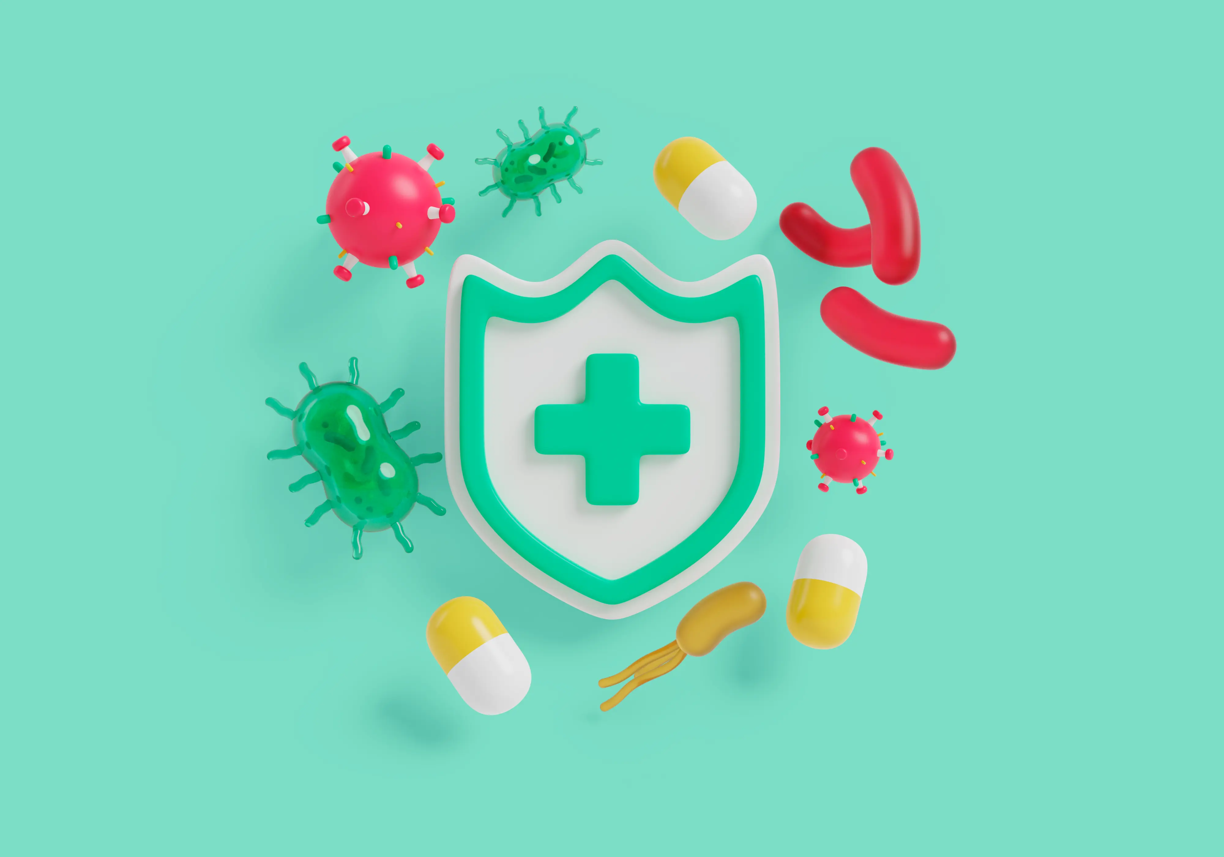 Illustration für Datenschutz und Prozesssicherheit durch KI im Gesundheitswesen